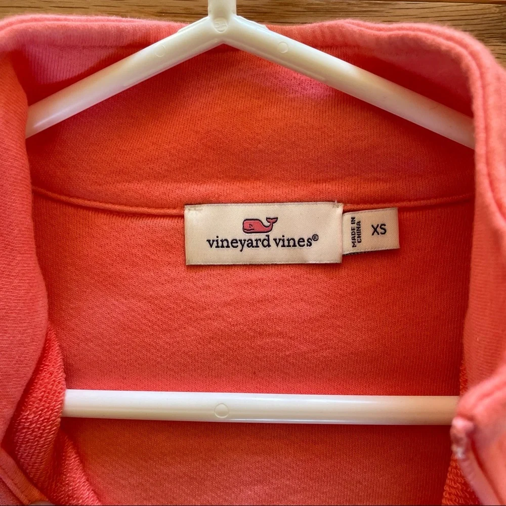 Vineyard Vines Pink Ombré Quarter Zip Shep Pullover- Size XS - Picture 3 of 5